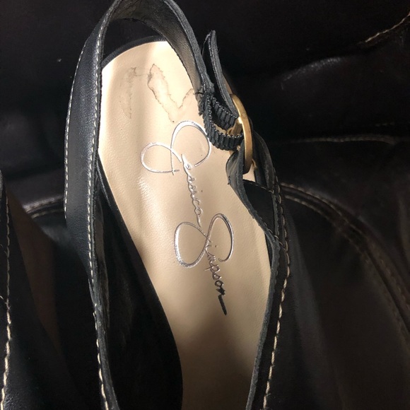 Jessica Simpson faux wood wedge sandals - Picture 3 of 4